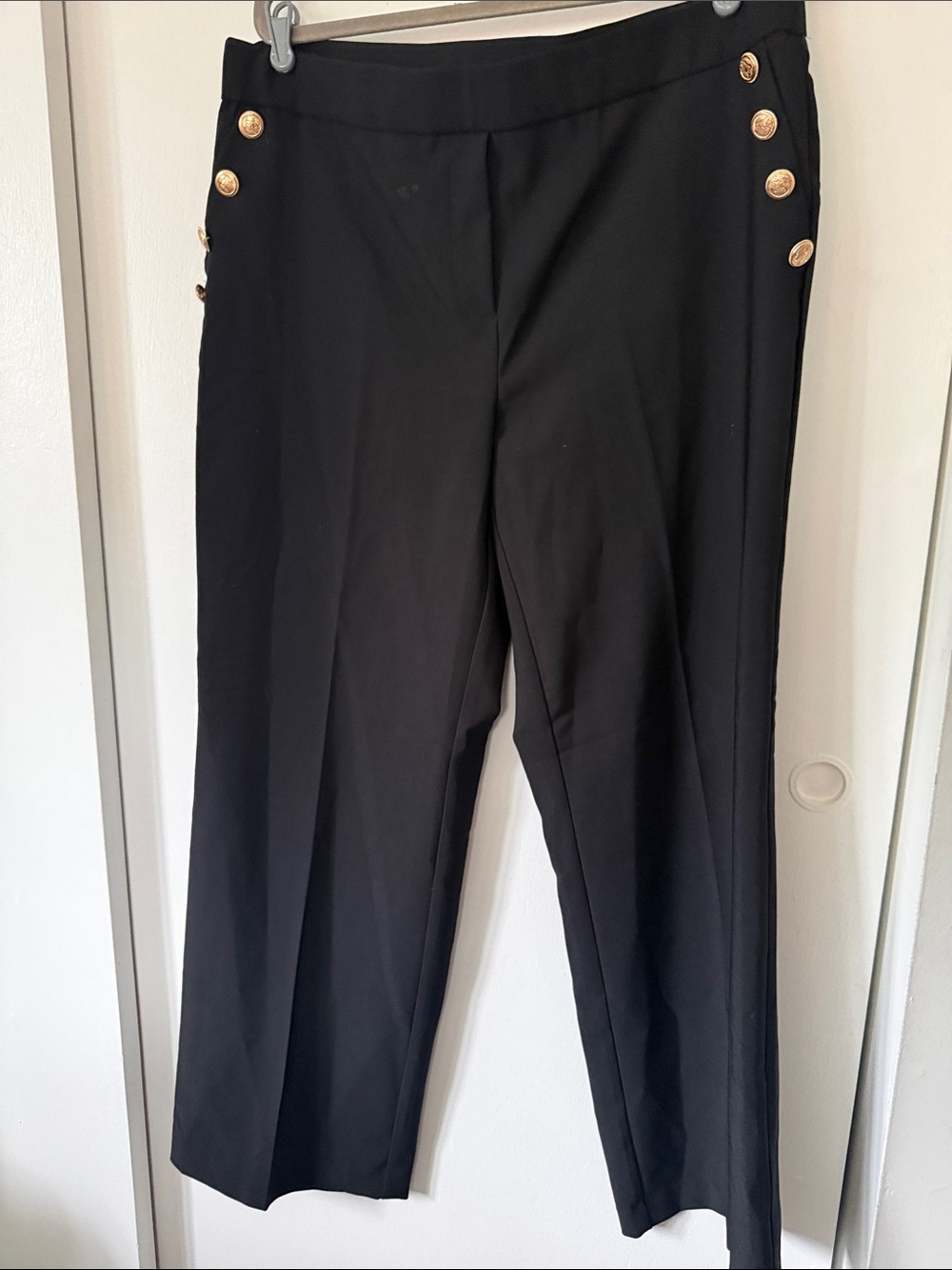 Haver & Blair London Sailor Pants Wide Legs with Gold Button Detail